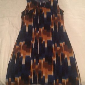 Multicolored sleeveless midi Dress